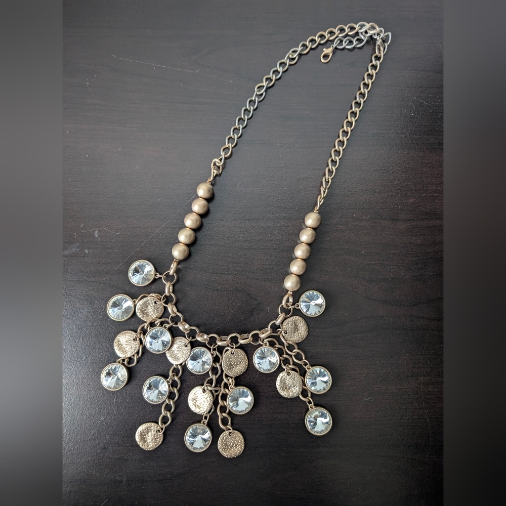 Premier Designs Matte Gold Bombshell Dangle Necklace